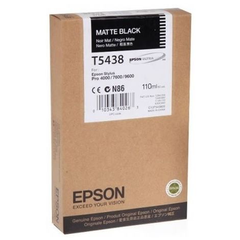 Cartridge Epson T5438, matná čierna (matte black), originál