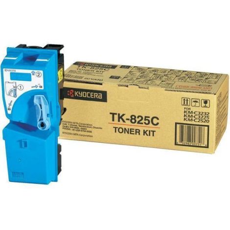 Toner Kyocera TK-825C, azúrová (cyan), originál