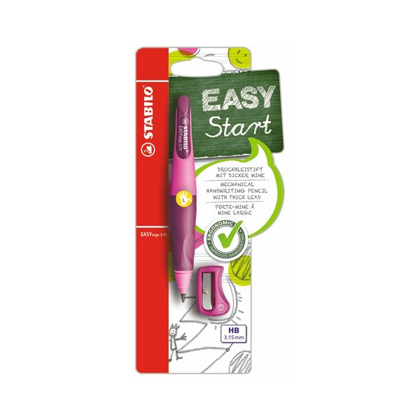 Mikroceruzka / Pentelka STABILO EASYergo, HB, 3,15 mm, pre ľavákov, ružová