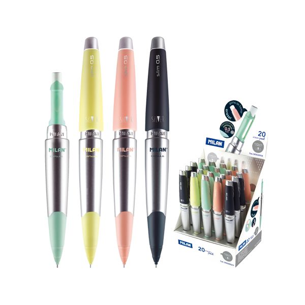 Mikroceruzka / Pentelka MILAN Capsule Silver HB 0,5 mm - mix farieb