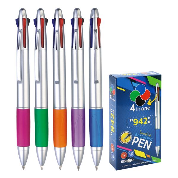 Pero 4-farebné JUNIOR 942A 1,0 mm, plastové/metalické