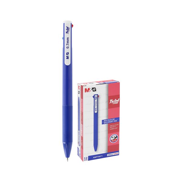 Pero guľôčkové/2-farebné M&G Twin Core 0,7 mm - červené/modré