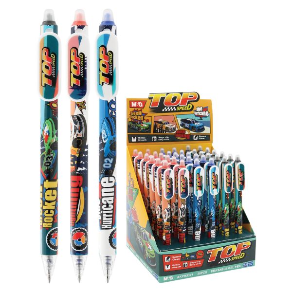 Pero gélové /gumovacie M&G iErase Top Speed, hrot 0,5 mm - modrá náplň