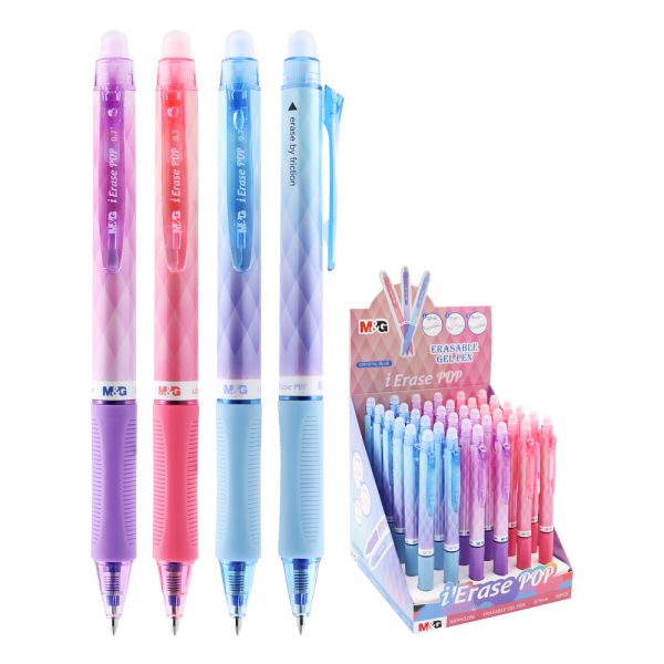 Pero gélové /gumovacie M&G iErase POP 0,7 mm - modrá náplň