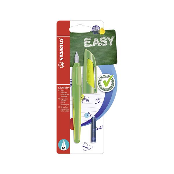 Pero bombičkové STABILO EASYbuddy - lime/green M, blister