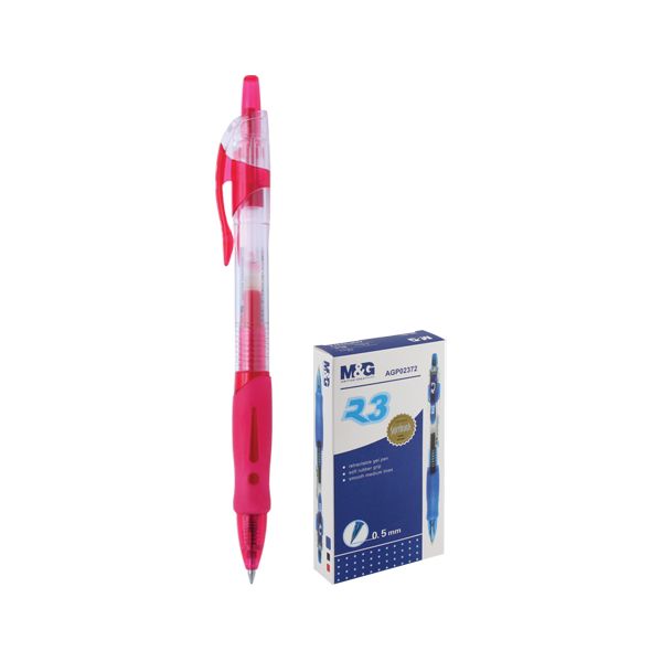 Pero gélové M&G R3 hrot 0,5 mm - červená náplň