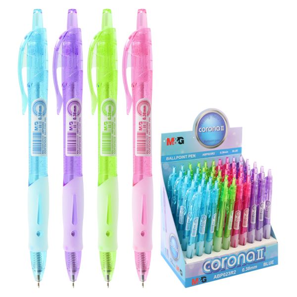 Pero guľôčkové M&G Corona II  0,38 mm modré