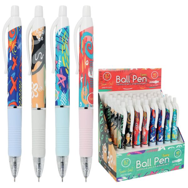 Pero guľôčkové Semi-Gel Funny 0,7 mm