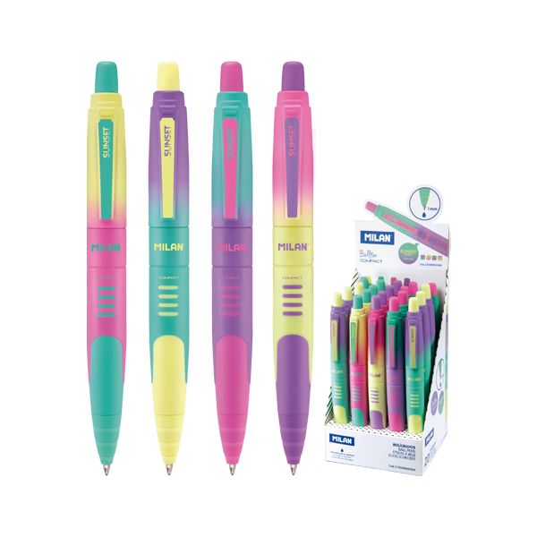 Pero guľôčkové MILAN Compact Sunset 1,0 mm - modré