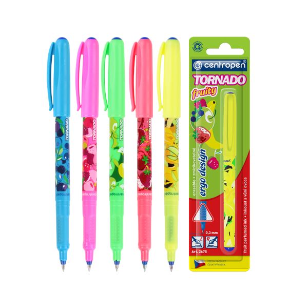 Pero guľôčkové CENTROPEN 2675 Tornado Fruity, blister