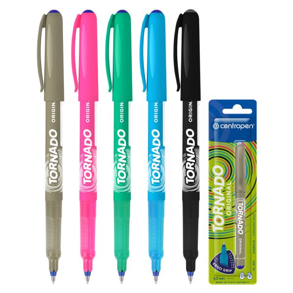 Pero guľôčkové CENTROPEN 2675 Tornado Original, blister - modrá náplň (mix /cena 1ks)