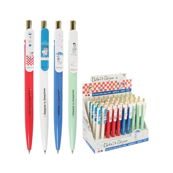 Pero guľôčkové M&G Chéri & Chignon 0,7 mm, modré