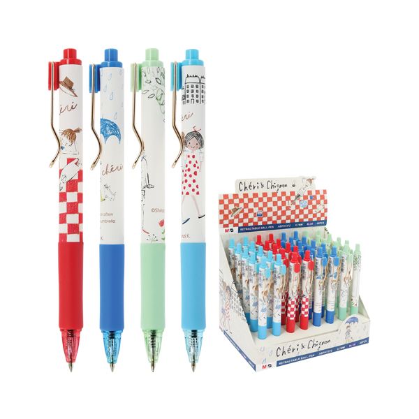 Pero guľôčkové M&G Semi-Gel Chéri & Chignon 0,7 mm, modré