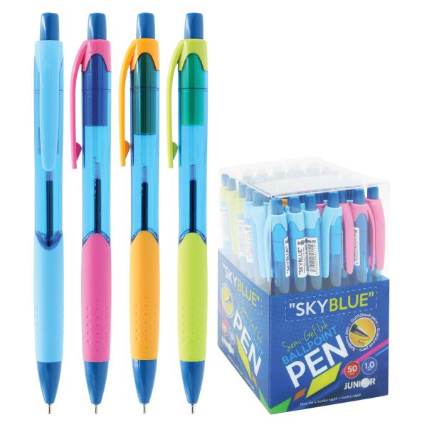 Pero guľôčkové Semi-Gel "SKYBLUE" 1,0 mm