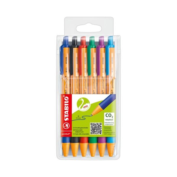 Pero guľôčkové STABILO pointball sada 6 ks