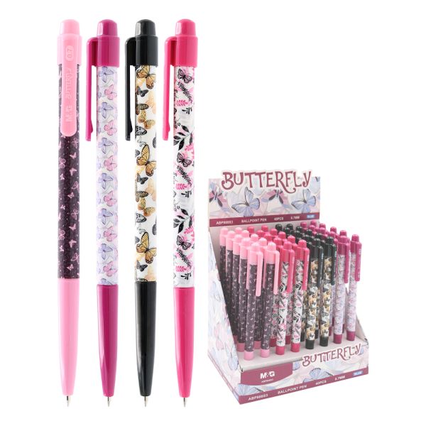 Pero guľôčkové M&G Butterfly 0,7 mm, modré /1ks