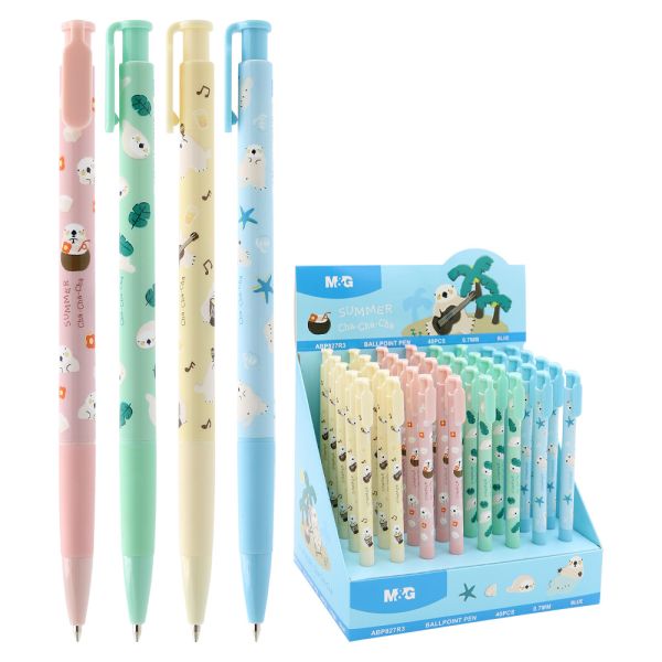 Pero guľôčkové M&G Summer Cha-Cha-Cha 0,7 mm, modré, mix