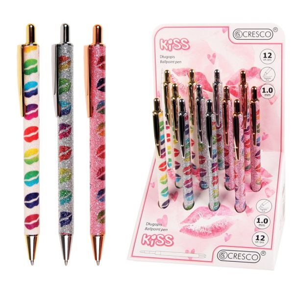 Pero guľôčkové Kiss 1,0 mm, modré, mix