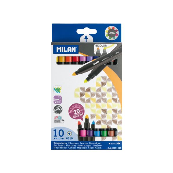 Fixy MILAN obojstranné 0,5 mm - sada 10 ks