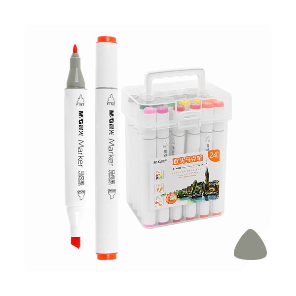 Fixy M&G Student Artist obojstranné, sada 24 ks