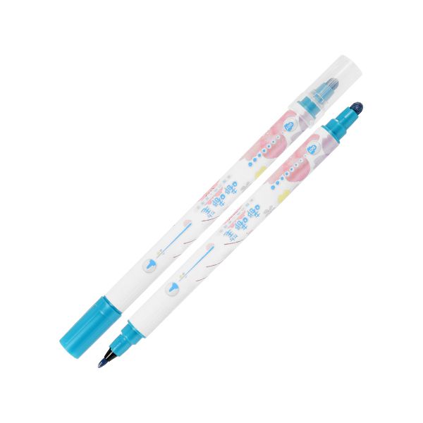 Obojstranný popisovač M&G v pere Sakura - Metallic, tmavo-modrý