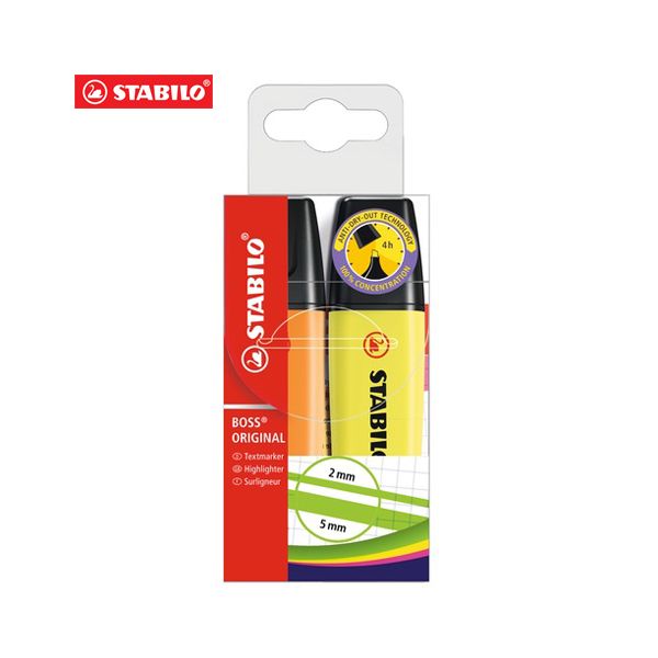 Zvýrazňovač STABILO BOSS ORIGINAL, sada 2 ks