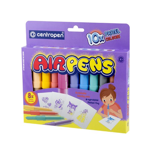 Fixy - fúkacie CENTROPEN 1500/10 Pastel Colours