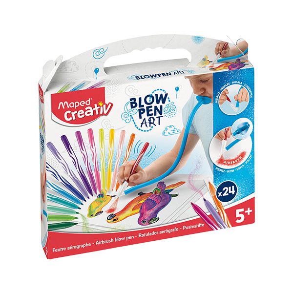 Sada Maped Creativ Blowpen Pop´Art fúkacie pero - 24 farieb