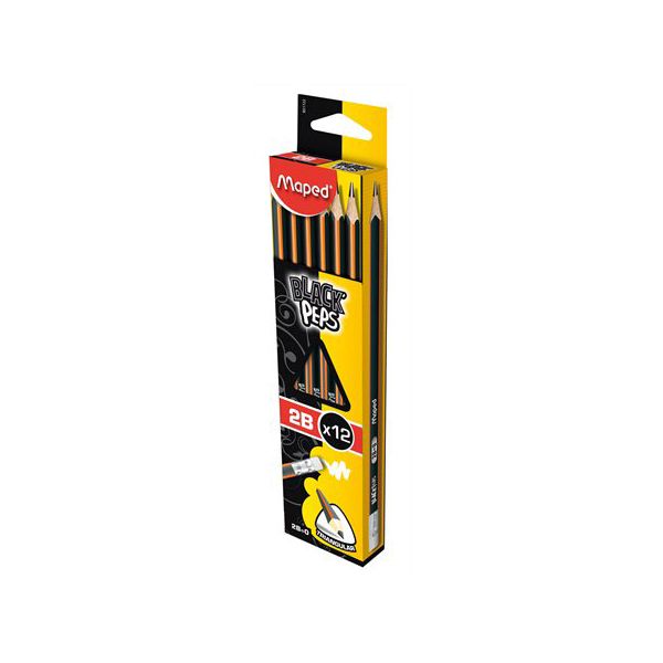 Ceruzka grafitová MAPED "BLACK'PEPS" 2B s gumou 1ks