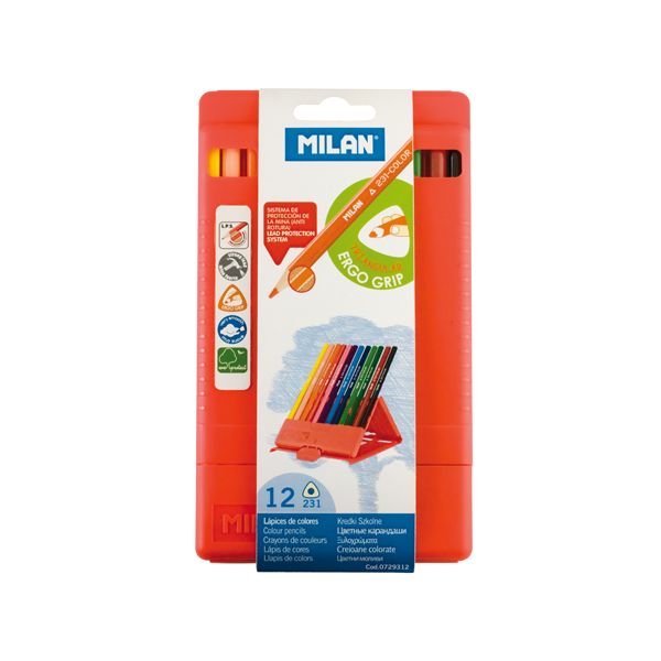 Pastelky MILAN trojhranné 12 ks v boxe