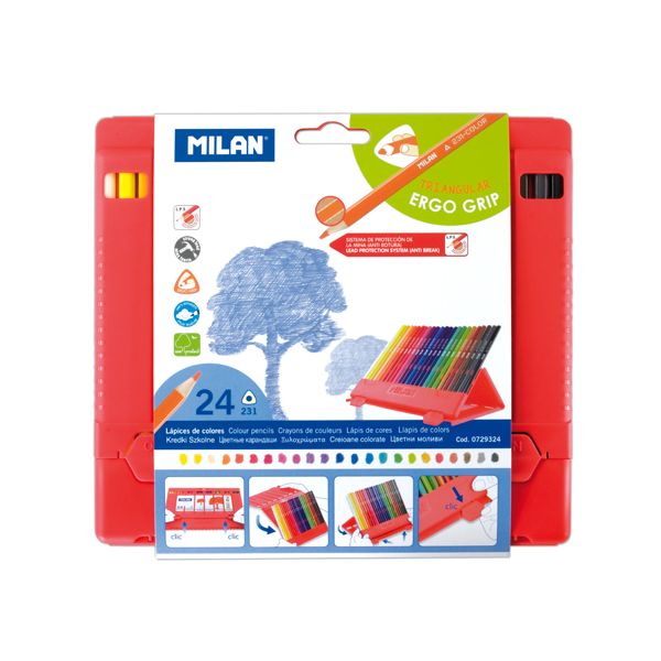 Pastelky MILAN trojhranné 24 ks v boxe