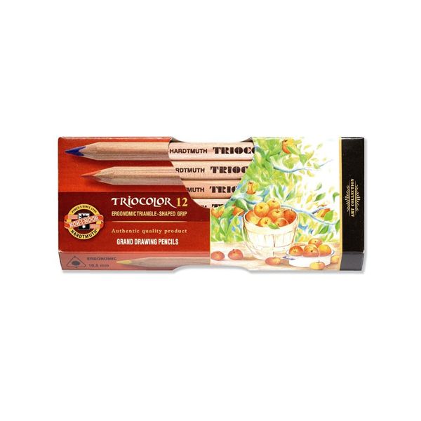 Pastelky KOH-I-NOOR Triocolor, sada 12 ks