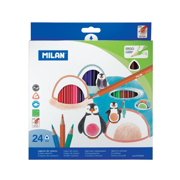 Pastelky MILAN trojhranné 24 ks