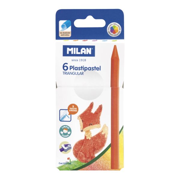 Pastelky MILAN plastické 6 ks