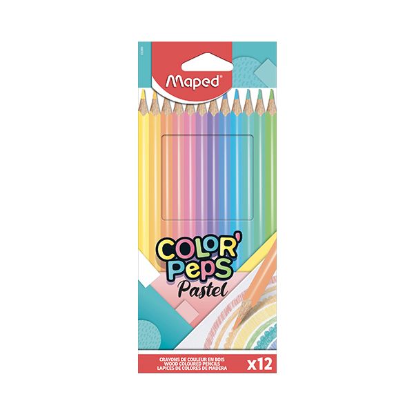 Farebné ceruzky MAPED Color' Peps Pastel 12 ks