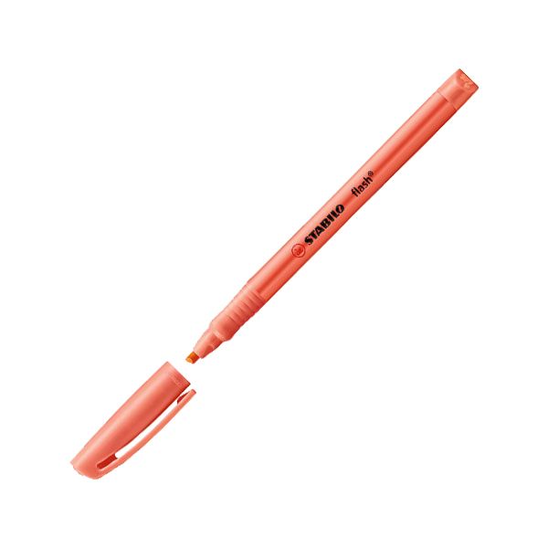 Zvýrazňovač STABILO flash červený