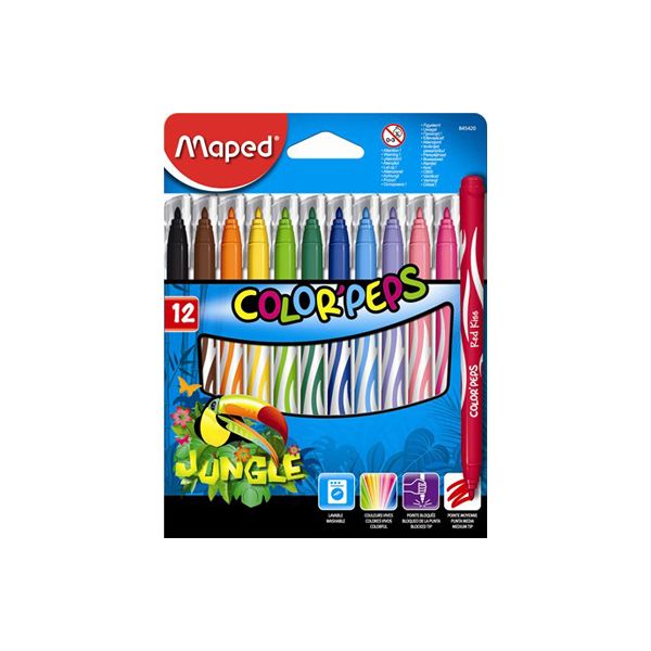 Fixy MAPED "COLOR`PEPS JUNGLE", 12 ks