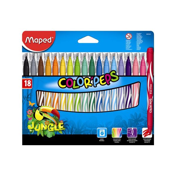 Fixy MAPED "COLOR`PEPS JUNGLE", 18 ks