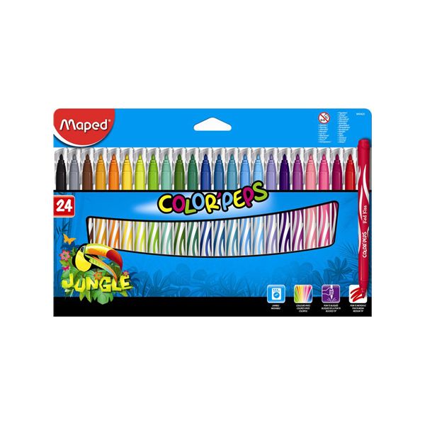 Fixy MAPED "COLOR`PEPS JUNGLE", 24 ks