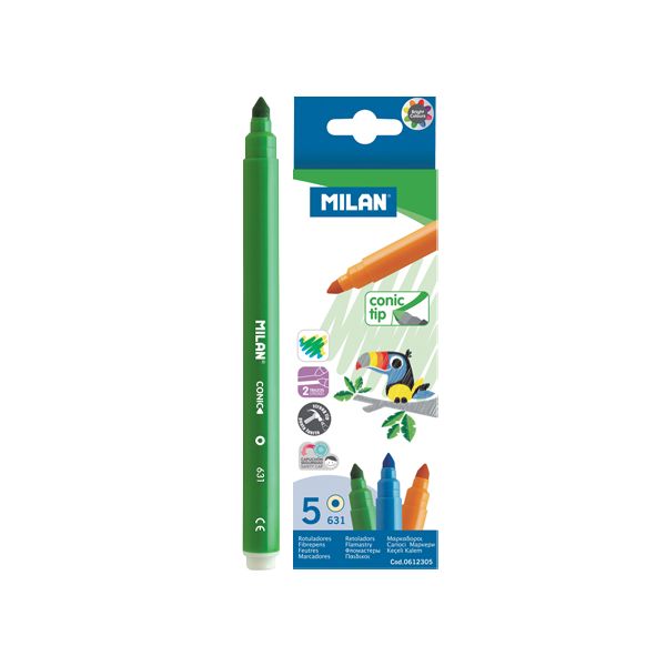 Fixy MILAN guľaté MAXI - sada 5 ks