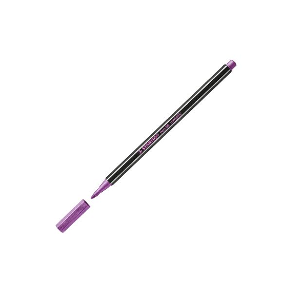 Popisovač, 1,4 mm, STABILO "Pen 68 metallic", metalická ružová