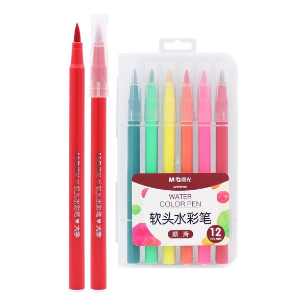 Fixy štetcové M&G Water Color - sada 12 ks
