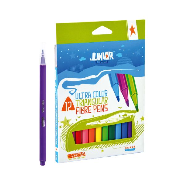 Fixy JUNIOR trojhranné Ultra farebné, sada 12 ks