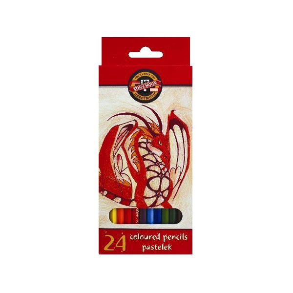 Pastelky KOH-I-NOOR šesťhranné, sada 24 ks