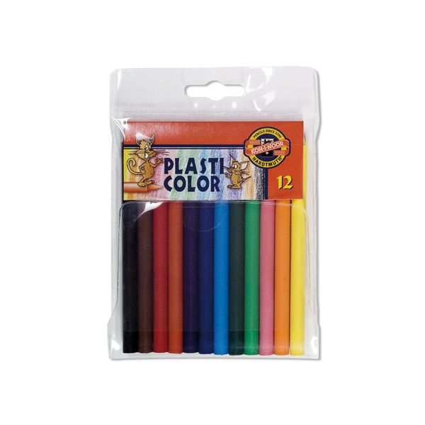 Pastelky KOH-I-NOOR Plasti Color PE, sada 12 ks