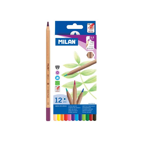 Pastelky MILAN šesťhranné 3.3 mm / 12 ks