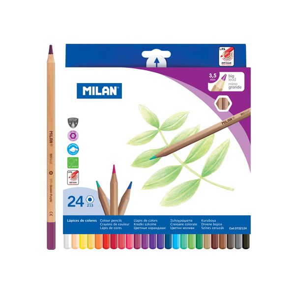 Pastelky MILAN šesťhranné 3.3 mm / 24 ks