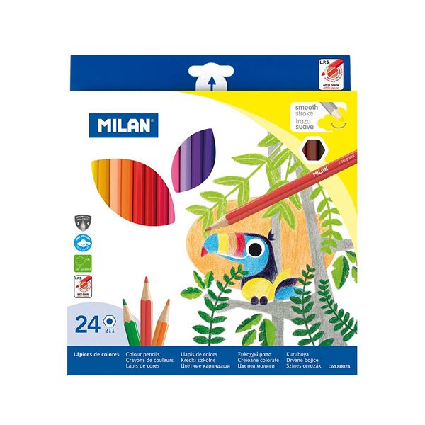 Pastelky MILAN šesťhranné 24 ks