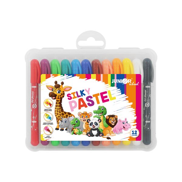 Olejové pastelky Silky Pastel - sada 12 ks
