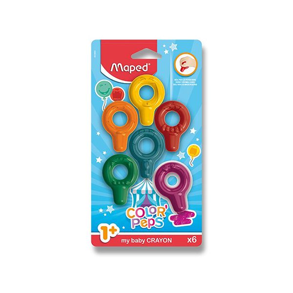 Voskovky MAPED "COLOR`PEPS Baby Crayons", 6 ks